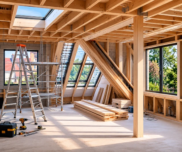 Loft conversion and home extension project under construction by professional builders in Watford